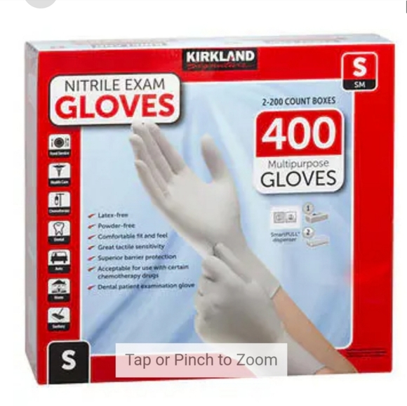 Kirkland Nitrile Exam Gloves Health Medical 400 ct multipurpose new pick a size - Picture 4 of 6